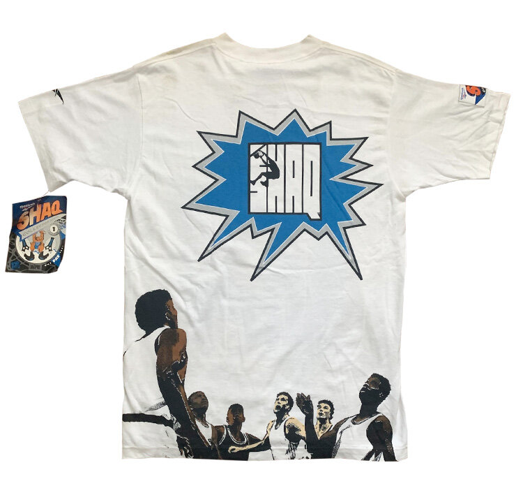 Vintage Reebok Shaq Collectors White T Shirt #1 (Size M) NWT — RootsBK